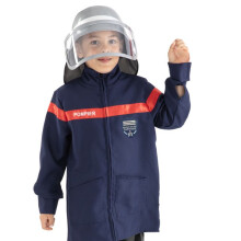 Déguisement enfant - RUBIES - Set pompier veste et casque - 4-8 ans - Casque avec visière transparente - Rendu réaliste