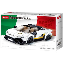 Briques de construction - SLUBAN - Super voiture italienne blanche - 276 pièces - À partir de 8 ans - Mixte
