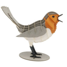 Maquete 3D em papel - Fridolin - Pássaro-rouxinol - 10 x 8 x 3,5 cm - Para montar você mesmo - A partir de 8 anos