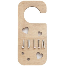 Attaccapanni - Vintiun - Cuori - Legno (popolare) - Personalizzabile 8,5 x 19 cm