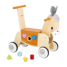 Transportador de madeira com caixa de formas - JANOD - J03325 - Laranja - A partir de 12 meses