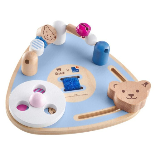 Placa de motricidade - Selecta - Urso Steiff - Madeira - 12 meses - Ecológico