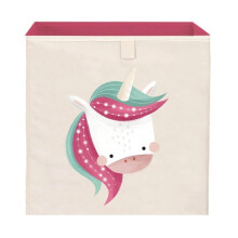 Sassi Junior - Quadratische Aufbewahrungsbox Sparkly das Einhorn