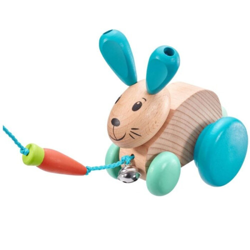 Pull-along toy - SELECTA - Henny Hoppel - Solid wood - Eco-friendly - 12 months and up