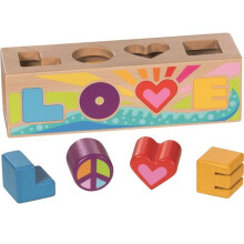 Vormenbox - Goki - LIEFDE - Massief hout - Educatief - 12 maanden en ouder