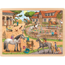 Puzzle, joka asetetaan ratsastuskeskukseen