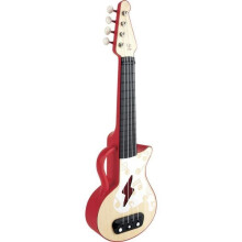 Hape Mini-gitaar Elektrische Leer-Ukulele, Rood