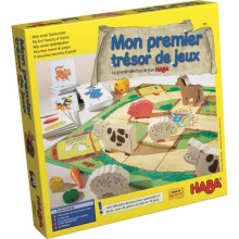 HABA - Mein erstes Spieleschatz - 10 Spiele in einem mit Holzspielsteinen, 4686
