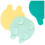 Antiscivolo da bagno - Quut - Meduse - 8 pezzi - Giallo menta - Unisex 1