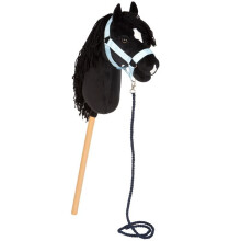 Pieni Jalko Cheval bâton Eddie musta - pehmopää, harja, suitsi, ohjat, naru (3-8 vuotta)