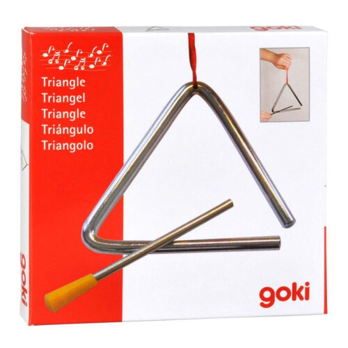 Triângulo GOKI com bastão de metal - 10cm