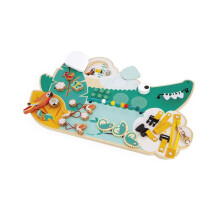 Tropik - Busy Board Croco - JANOD - J08280 - Blue - Wood / Plastic / Metal - From 18 months