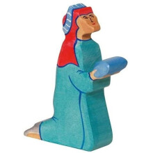 HOLZTIGER BALTHAZAR 2 sininen puinen figuriini 3-vuotiaille ja sitä vanhemmille lapsille