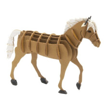 3D-papiermodel - FRIDOLIN - 3D-model Haflinger paard - Bruin - Karton - 11,5104 cm