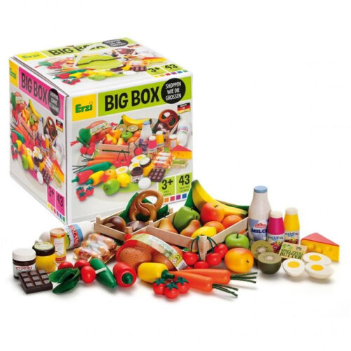Erzi - Gran conjunto de comestibles de madera 43 pcs
