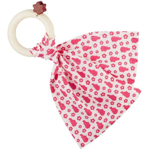 Little Big Things - Hochet Doudou Bib0+ rosa - ELEMENTS FOR KIDS GMBH