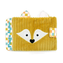Album fotografico per bambini Les Déglingos Cyranos la volpe in velluto - 10 tasche - 18 x 14 x 3 cm
