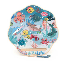 Fishing Game - Vilac - Magnetic Ocean Fishing Game - 12 Sea Animals - Wood - 2 years and up