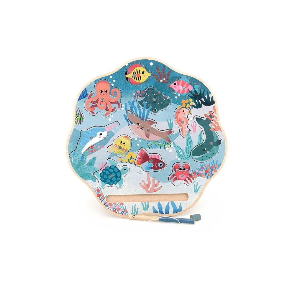 Photos - Sandbox Toy Vilac Fishing Game -  - Magnetic Ocean Fishing Game - 12 Sea Animals - Wood - 2 years and up 