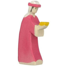 Figurinha de madeira HOLZTIGER Gaspard 3 - Pintada à mão - Fabricação europeia