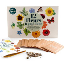 Sementes para semear - Envelope com 12 pacotes - Flores melíferas - Favorece a biodiversidade - Montado na França