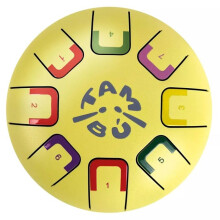 Muziekinstrument - TAMBÚ - Baby Tambú 8 noten - Geel - 8 genummerde en gekleurde noten - Gestemd in C majeur (C)