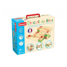 Juego de construcción de madera Jeujura - Circuito de canicas - 40 piezas