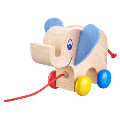 Pull Toy - Selecta - Yambo - Wooden Element - Beige - For babies from 12 months