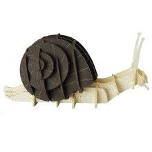 3D-papiermodel - FRIDOLIN - Slak - Laser gesneden karton - 9 x 4 x 4 cm - Vanaf 8 jaar