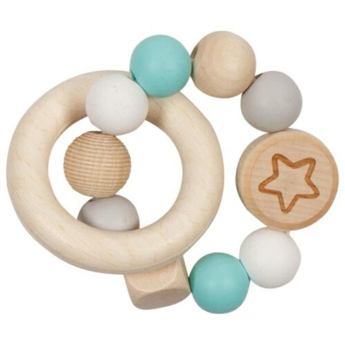 Bijtring Ster Turquoise Goki