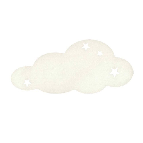Decorative plaque - Vintiun - Customizable - White cloud - Adhesive wood