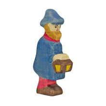 HOLZTIGER puinen figuuri - Paimen kynttilän kanssa - Lapsille alkaen 3 vuotta