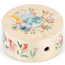 Strumento musicale - VILAC - Tamburo animali del mondo Sarah Betz - Legno - 3 a 10 anni - Beige