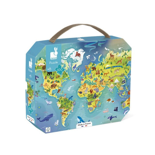 Janod World Puzzle 100 Pieces