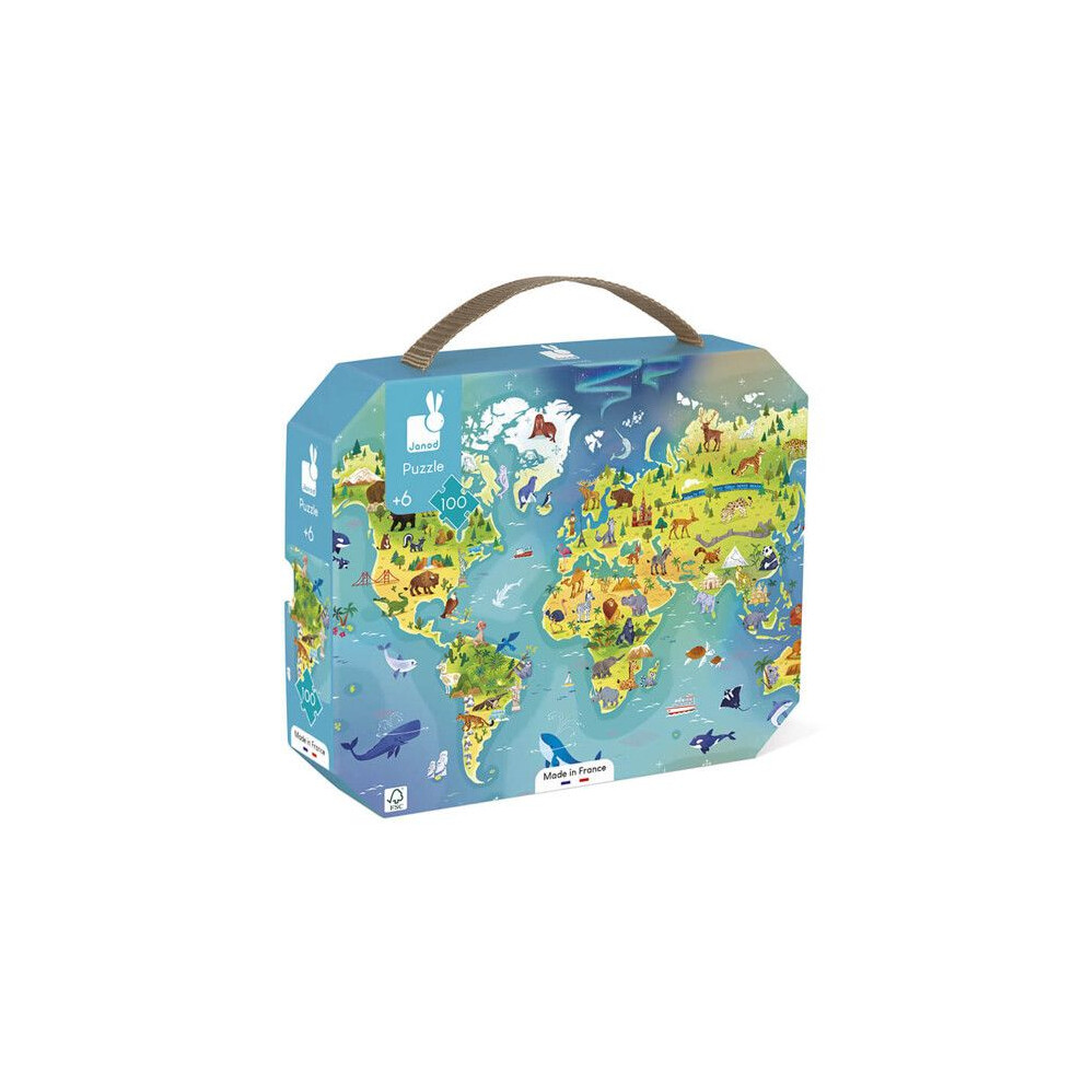 Janod World Puzzle 100 Pieces