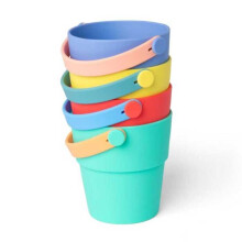 Giochi per bambini - Little L - Secchi impilabili in silicone - 4 pezzi - Silicone - Unisex