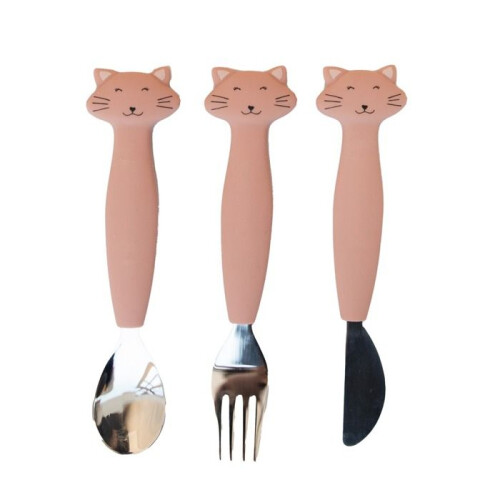 Trixie Trixie - 3-teiliges Silikonbesteck Mrs Cat
