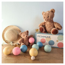 Gioco di pétanque - Egmont Toys - 4 giocatori - Palline in legno - Colori pastello - Esterno