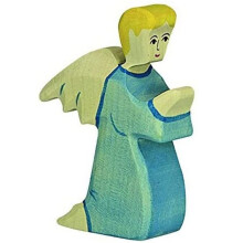 Figurinha Anjo 2 Azul HOLZTIGER - Figurinha de madeira pintada à mão