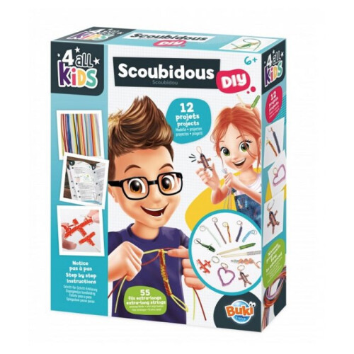 Scoubidous - DIY Set - BUKI - Sieraden Kit - Blauw - Vanaf 6 jaar
