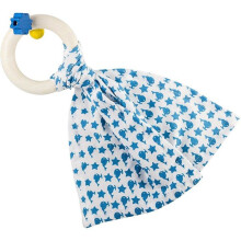 Pienet Suuret Asiat - Hochet Doudou Bib0+ sininen - ELEMENTS FOR KIDS GMBH