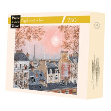 Puzzle Michèle Wilson - Vaaleanpunainen taivas talvella Delacroix - WILSON PELOITTEET