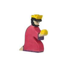 HOLZTIGER BALTHAZAR rote Holzfigur - für Kinder ab 3 Jahren