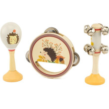 Set muziekinstrumenten - ULYSSE - Ulysse - Houten instrumenten - 3 stuks - Muzikale ontwikkeling voor baby's