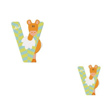 Lettre en bois - Sevi - V - 10 cm - Décoration murale - Coloris aléatoire