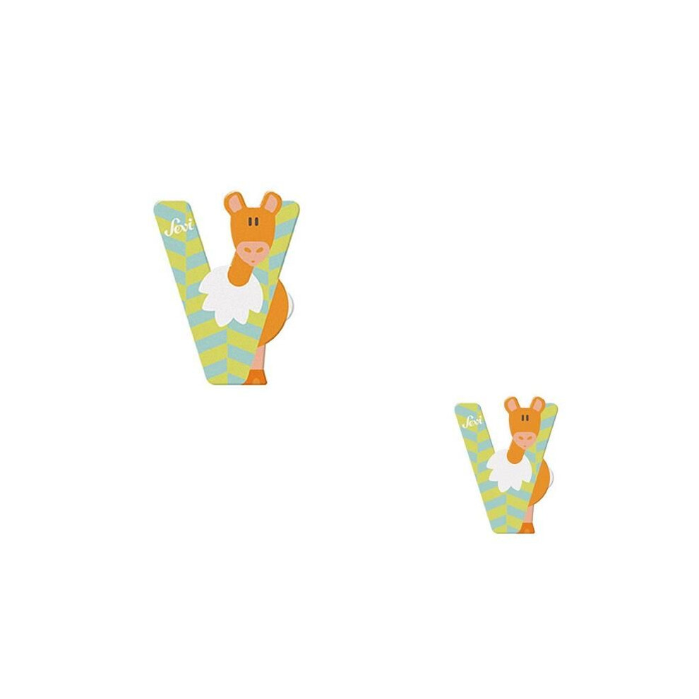 Wooden Letter - Sevi - V - 10 Cm - Wall Decoration - Random Color 8003444830228
