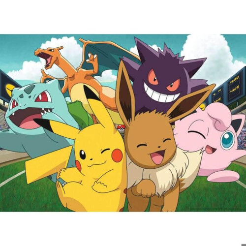 Puzzle 100 pezzi: Pikachu e i Pokémon