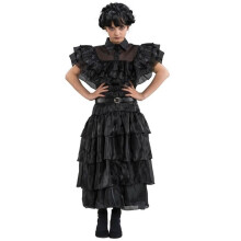 Fantasia Vestido de Baile Mercredi Addams Quarta-feira Criança