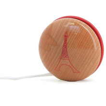 Yoyo - VILAC - Yoyo Torre Eiffel vermelho - Madeira maciça - Fabricado na França - Vermelho