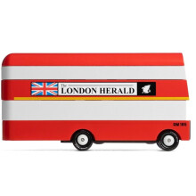 Veículo de madeira - Candylab - CNDL300 - Ônibus de Londres - Vermelho - 3 anos e mais